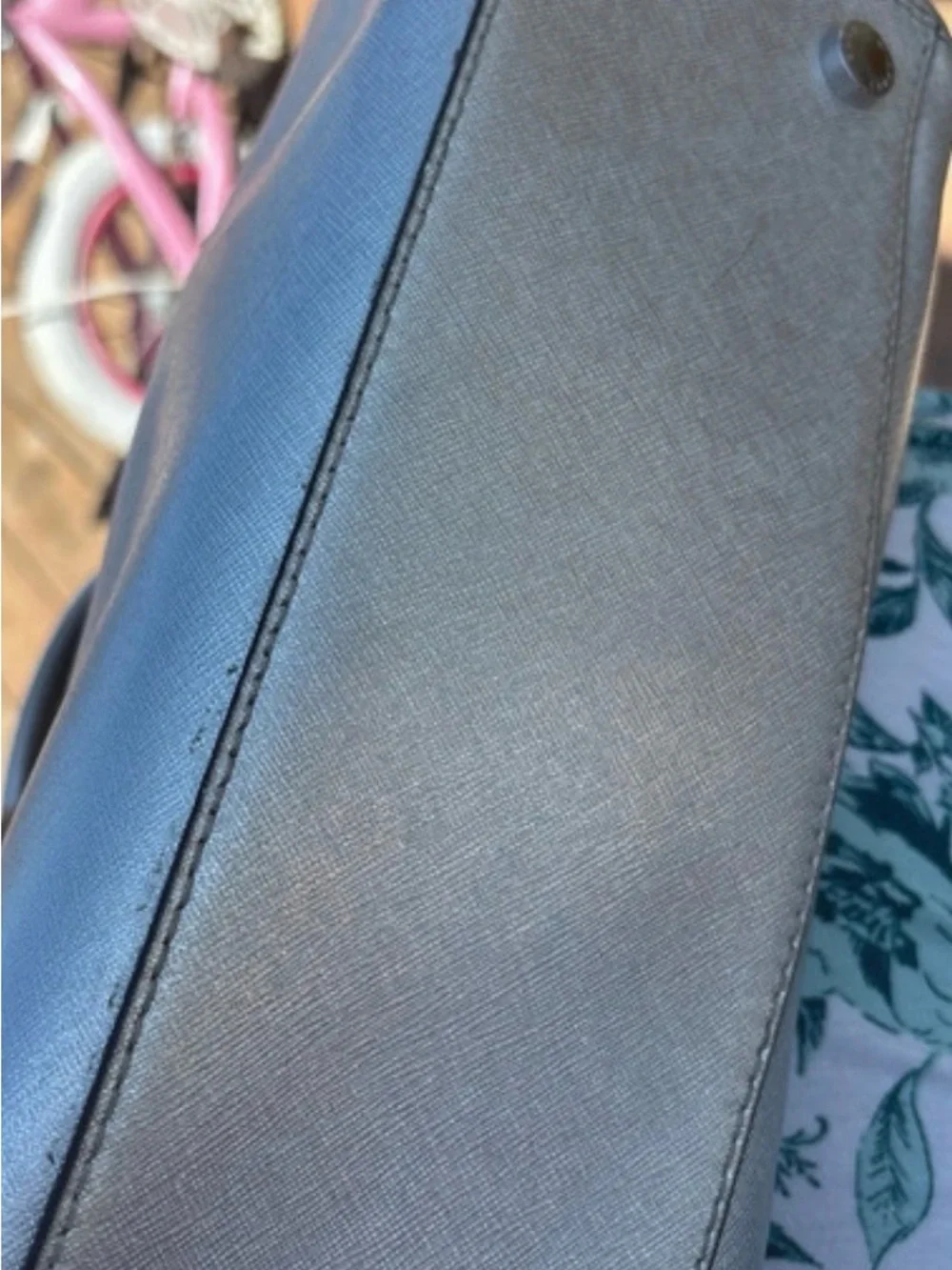 Michael Kors Silver Metallic Saffiano Tote